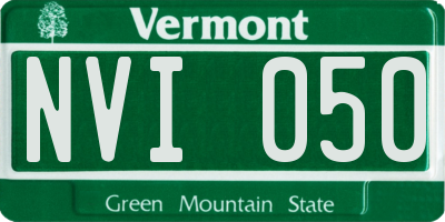 VT license plate NVI050