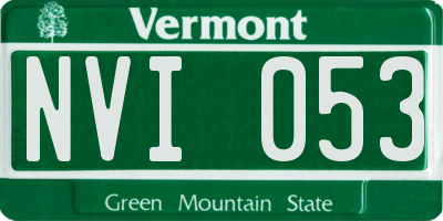 VT license plate NVI053