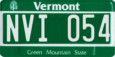 VT license plate NVI054