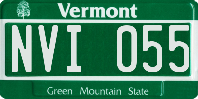 VT license plate NVI055