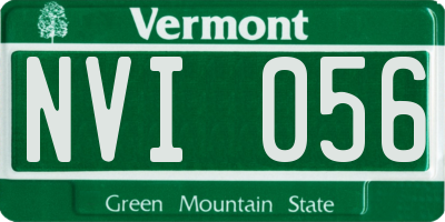 VT license plate NVI056