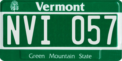 VT license plate NVI057