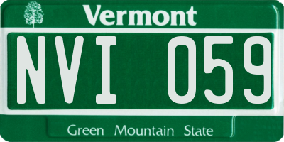 VT license plate NVI059