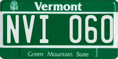 VT license plate NVI060