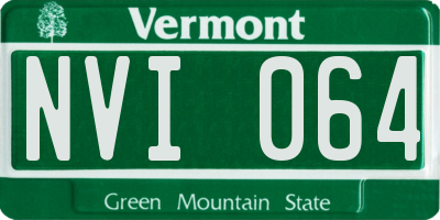 VT license plate NVI064