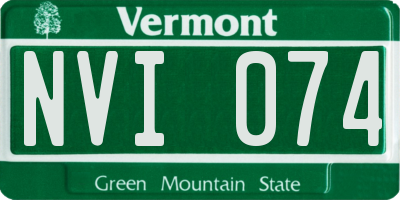 VT license plate NVI074