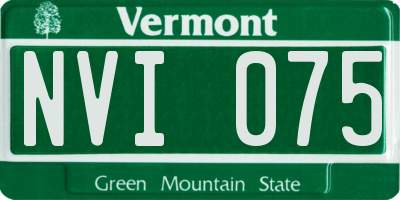VT license plate NVI075