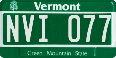 VT license plate NVI077