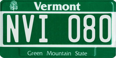 VT license plate NVI080