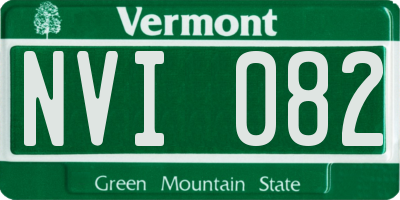 VT license plate NVI082