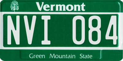 VT license plate NVI084
