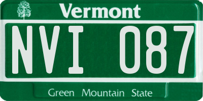 VT license plate NVI087