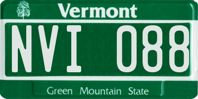 VT license plate NVI088