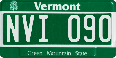 VT license plate NVI090