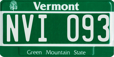 VT license plate NVI093