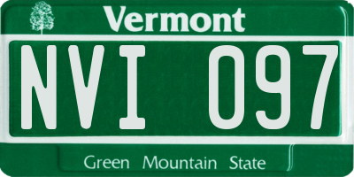 VT license plate NVI097
