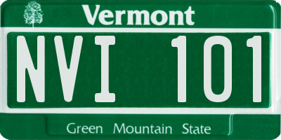 VT license plate NVI101