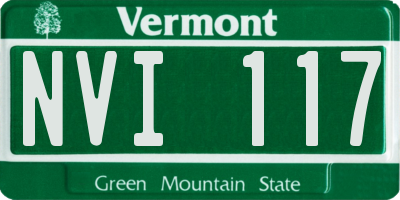 VT license plate NVI117