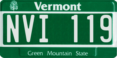 VT license plate NVI119