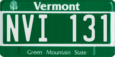 VT license plate NVI131
