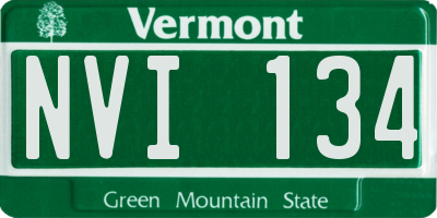 VT license plate NVI134