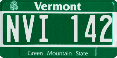 VT license plate NVI142