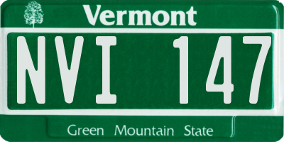 VT license plate NVI147