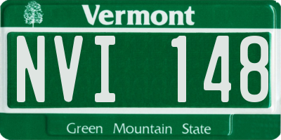 VT license plate NVI148