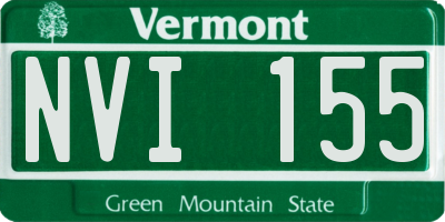 VT license plate NVI155