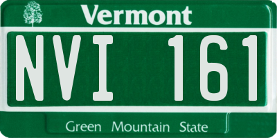 VT license plate NVI161