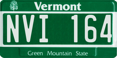 VT license plate NVI164