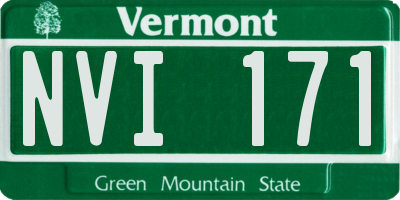 VT license plate NVI171