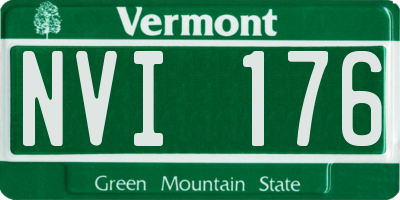 VT license plate NVI176