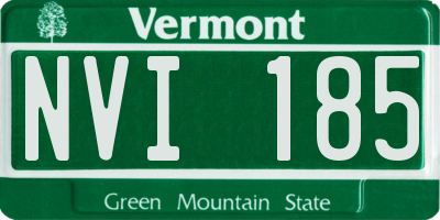 VT license plate NVI185
