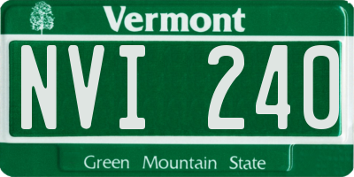 VT license plate NVI240