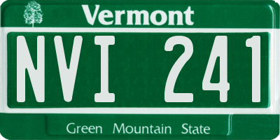 VT license plate NVI241