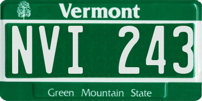 VT license plate NVI243