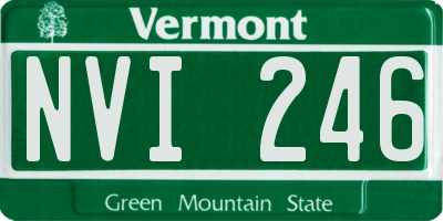 VT license plate NVI246