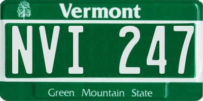 VT license plate NVI247