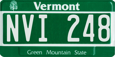 VT license plate NVI248