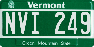 VT license plate NVI249
