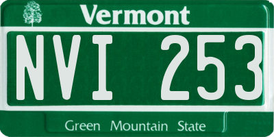 VT license plate NVI253