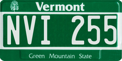 VT license plate NVI255