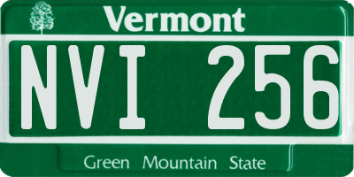 VT license plate NVI256