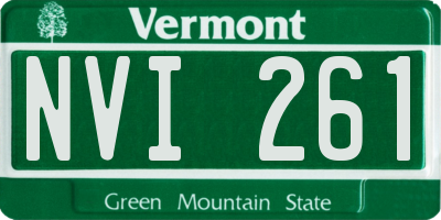VT license plate NVI261