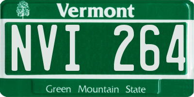 VT license plate NVI264