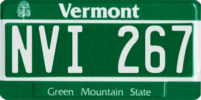 VT license plate NVI267