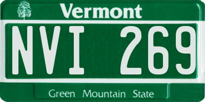 VT license plate NVI269