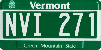 VT license plate NVI271