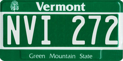VT license plate NVI272